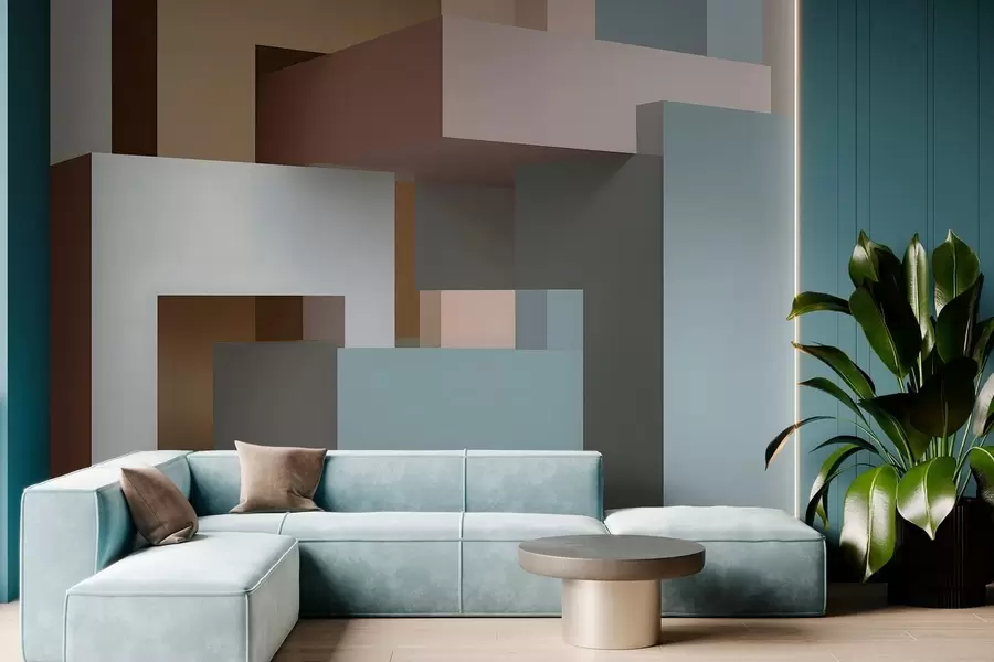 Fototapete Abstrakte Geometrie im 3D-Stil w05065