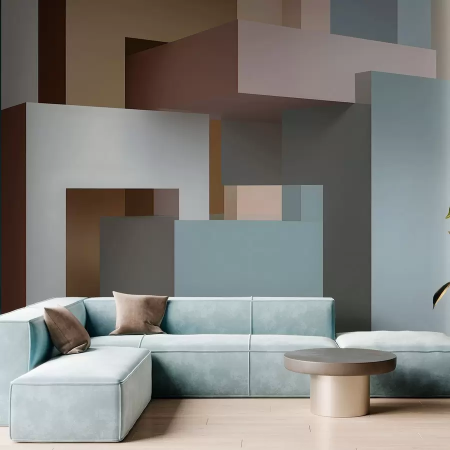 Fototapete Abstrakte Geometrie im 3D-Stil w05065