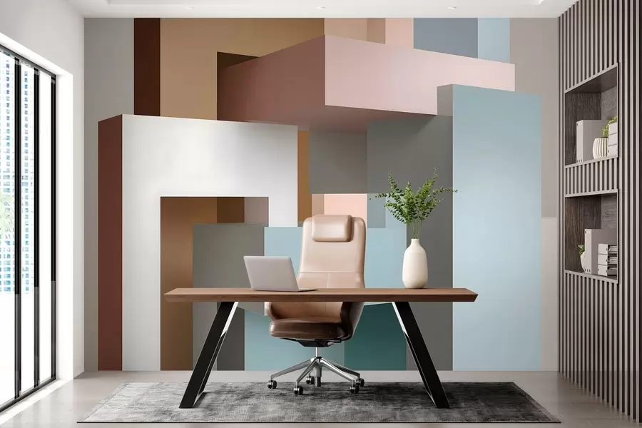 Fototapete Abstrakte Geometrie im 3D-Stil w05065