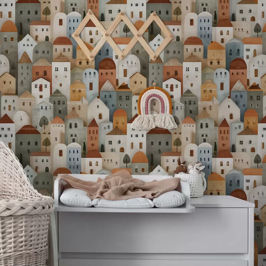 Fototapete Kleine Stadthäuser a00970