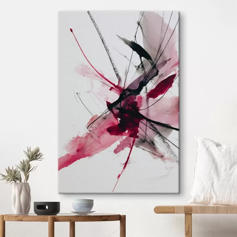 Wandbilder Moderne Komposition aus Linien und Flecken im Aquarellstil s46951