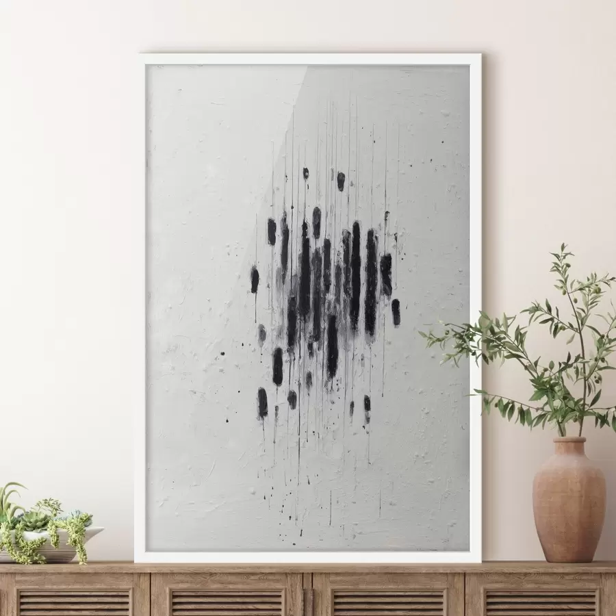 Fototapete Minimalistische Kunst mit ausdrucksstarken Pinselstrichen und verschwommenen Kanten im modernen Malstil f46957