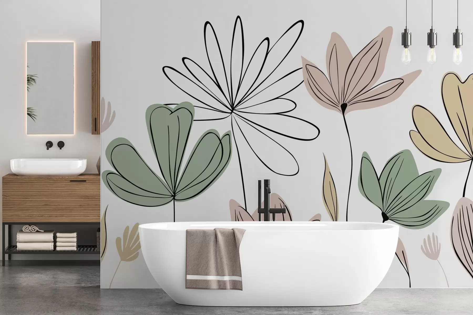 Fototapete Abstrakte Blumen w05191