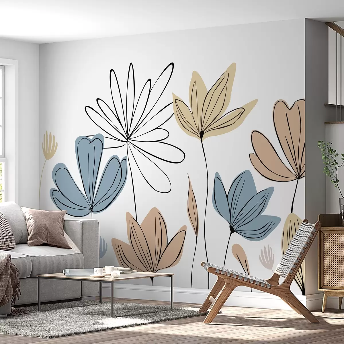 Fototapete Abstrakte Blumen w05191v1