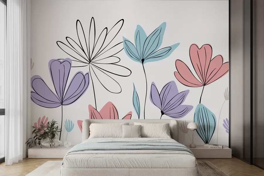 Fototapete Abstrakte Blumen w05191v2