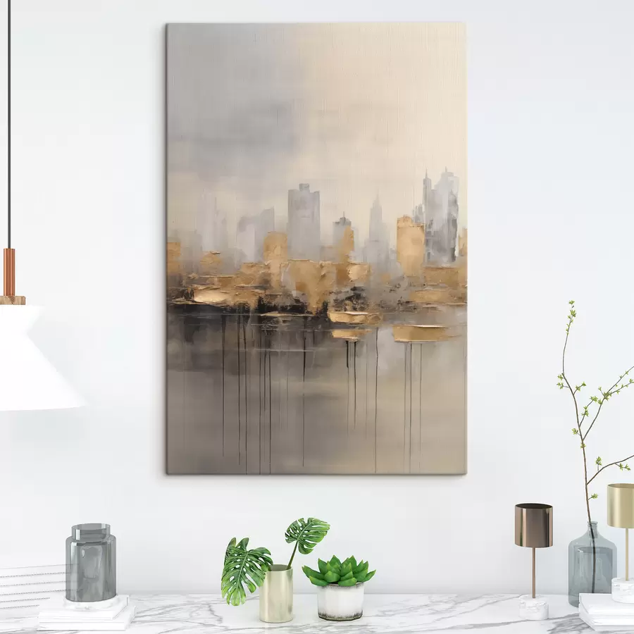 Wandbilder Eine Stadt in ruhigen Farbtönen s47672
