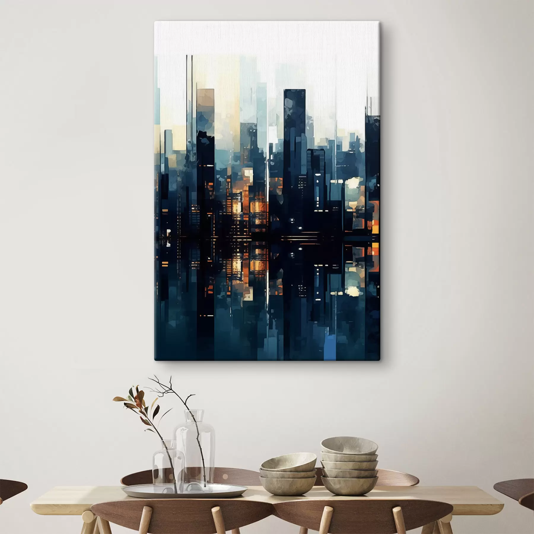 Wandbilder Abendlicher Sonnenuntergang in einer Großstadt s47676