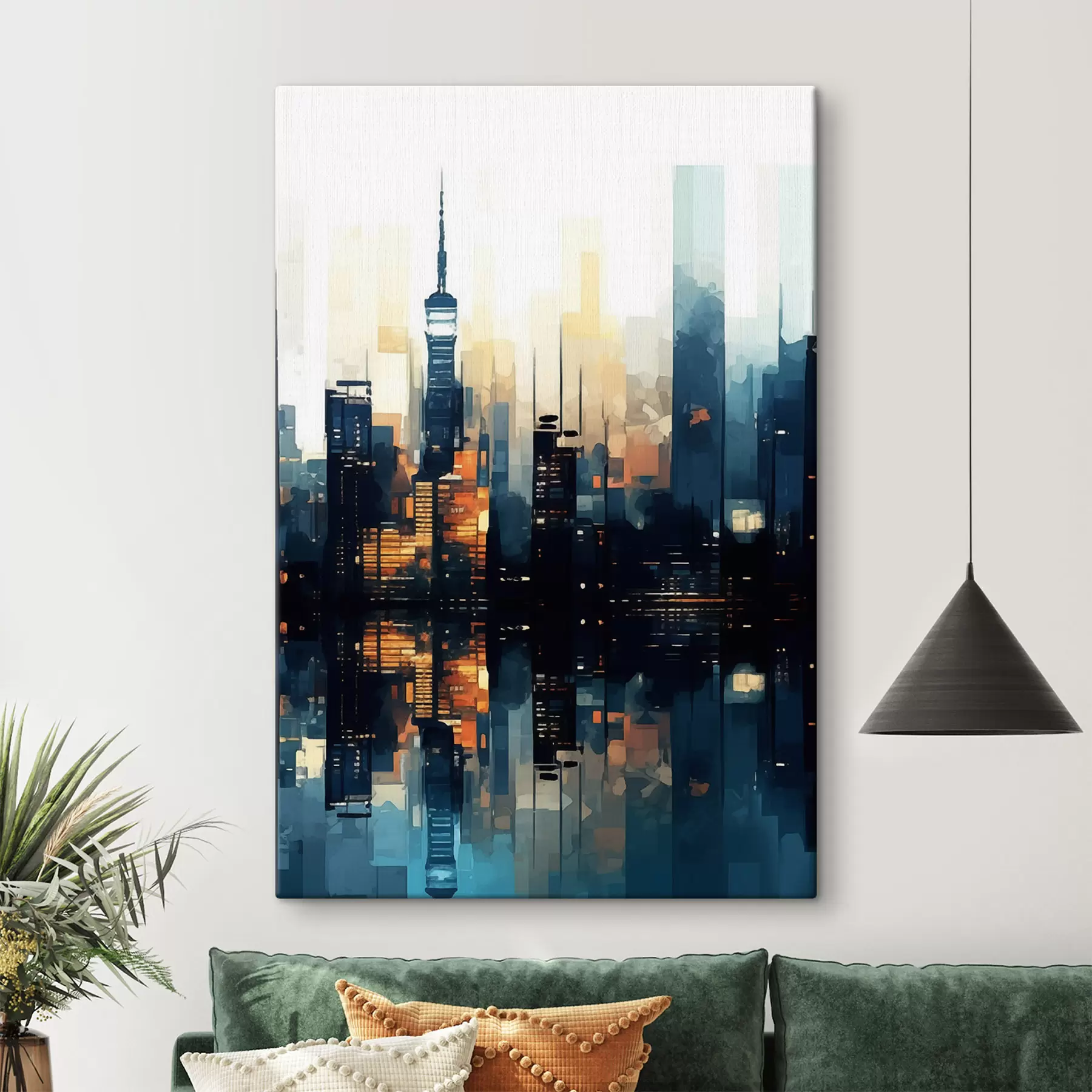 Wandbilder Abendlicher Sonnenuntergang in einer Großstadt s47677