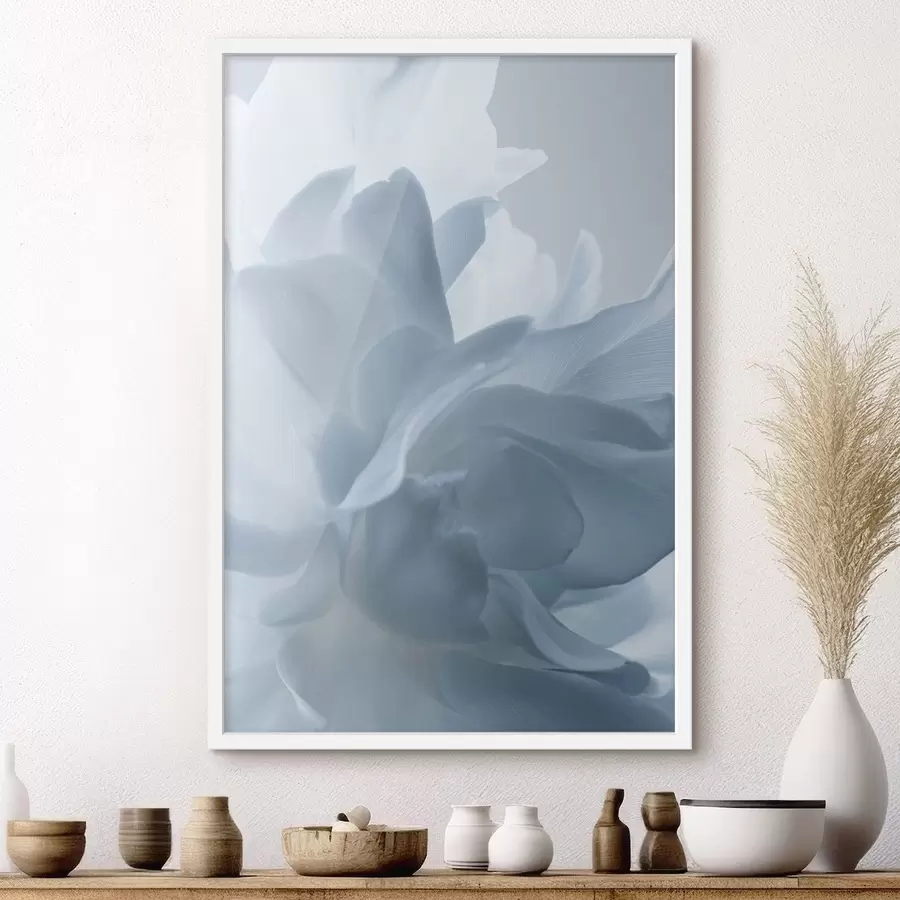 Fototapete zarte Blütenblätter in Blautönen f47691