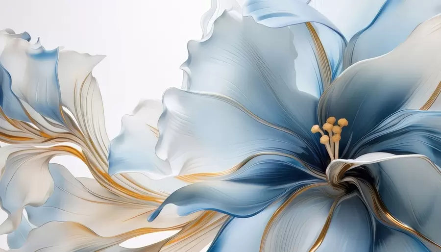 Fototapete Zarte blaue große Blume w05006