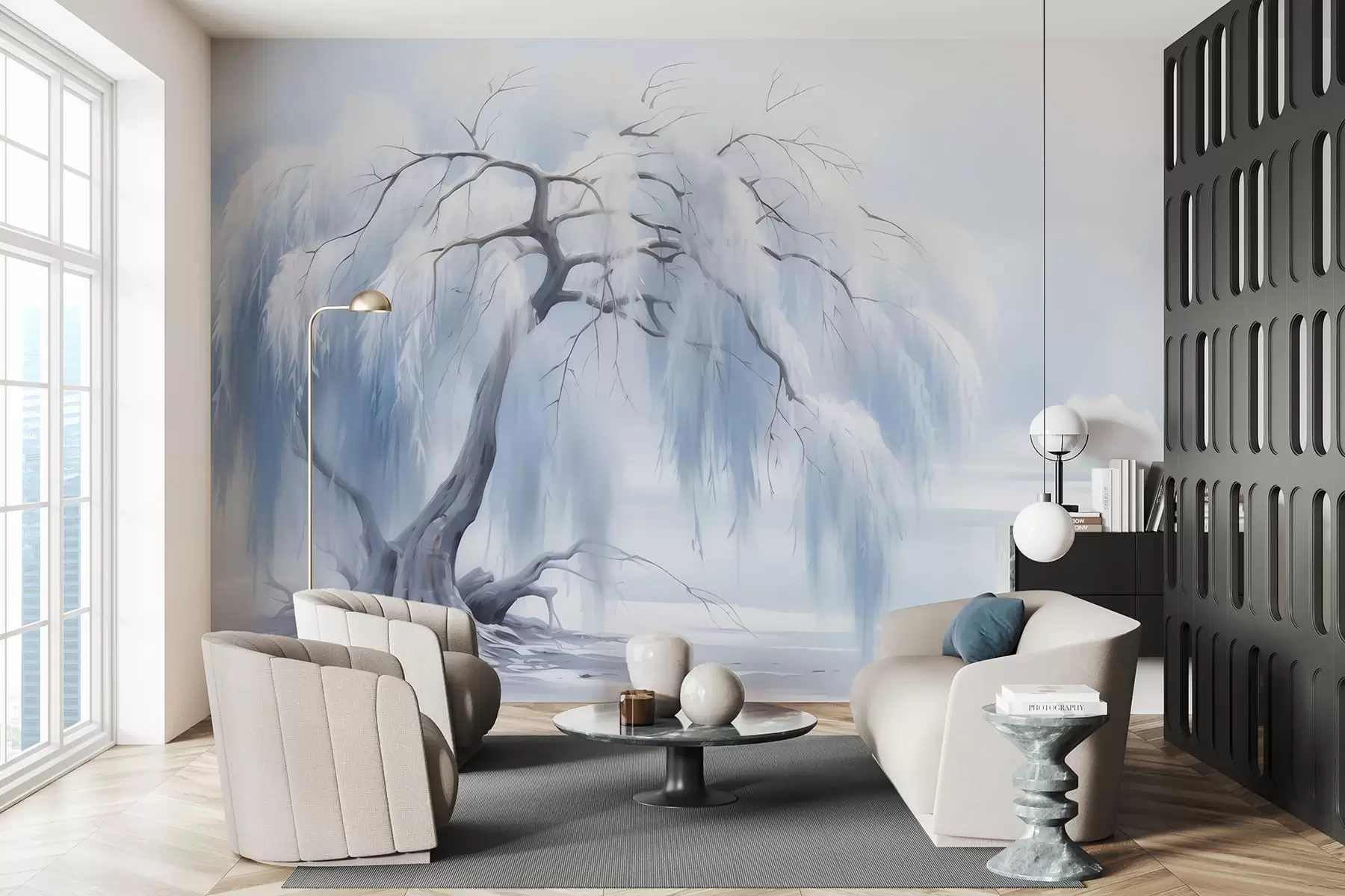 Fototapete Üppig bemalter Baum w05179