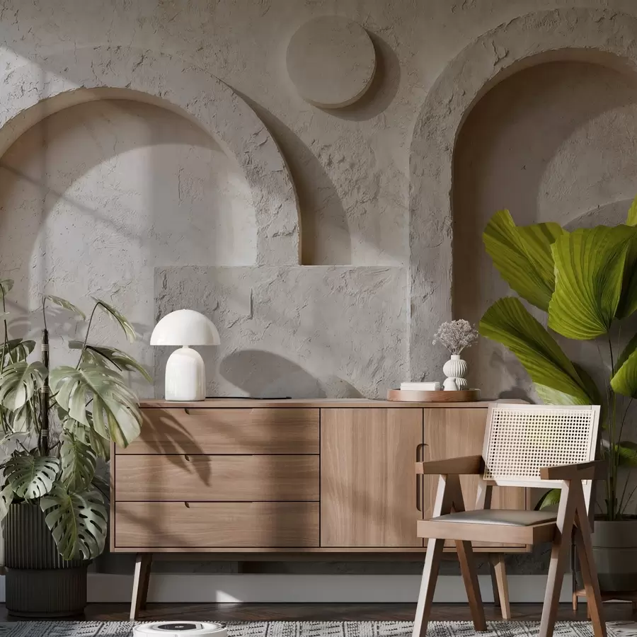 Fototapete Volumetrische Geometrie aus Beton w05186