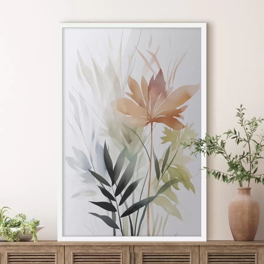 Fototapete Pflanzenimitation Aquarell f47726