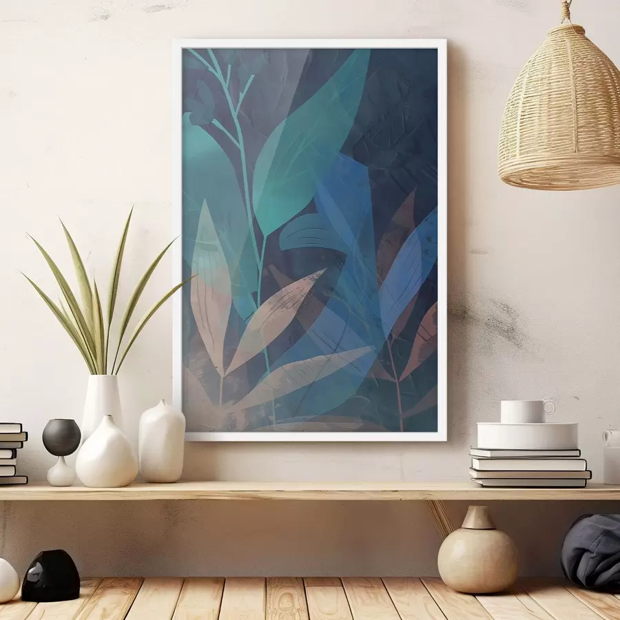 Fototapete Abstrakte Äste und Blätter f47748