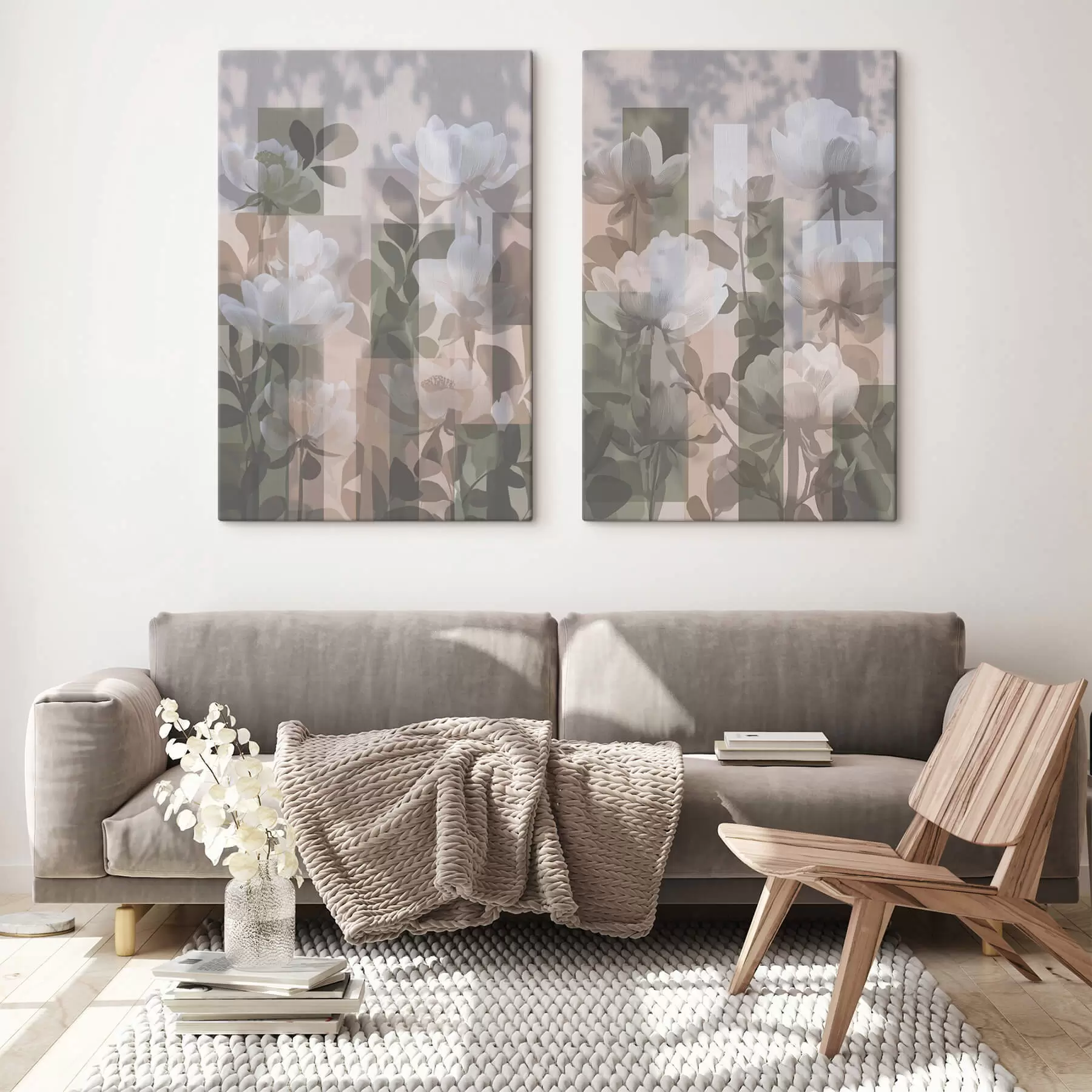 Wandbilder Abstraktion mit Blumen m01268