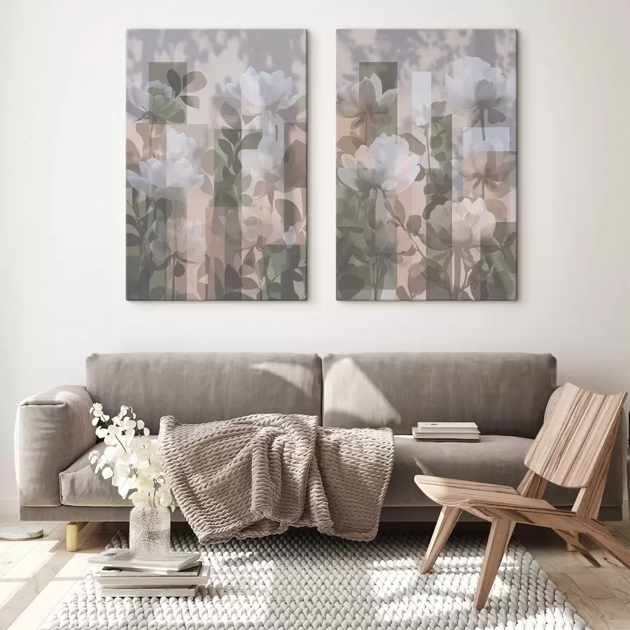 Wandbilder Abstraktion mit Blumen m01268