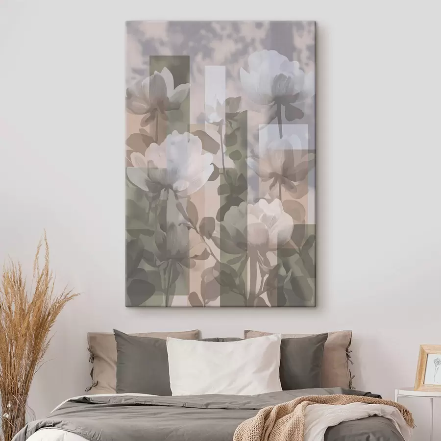 Wandbilder Abstraktion mit Blumen s47661