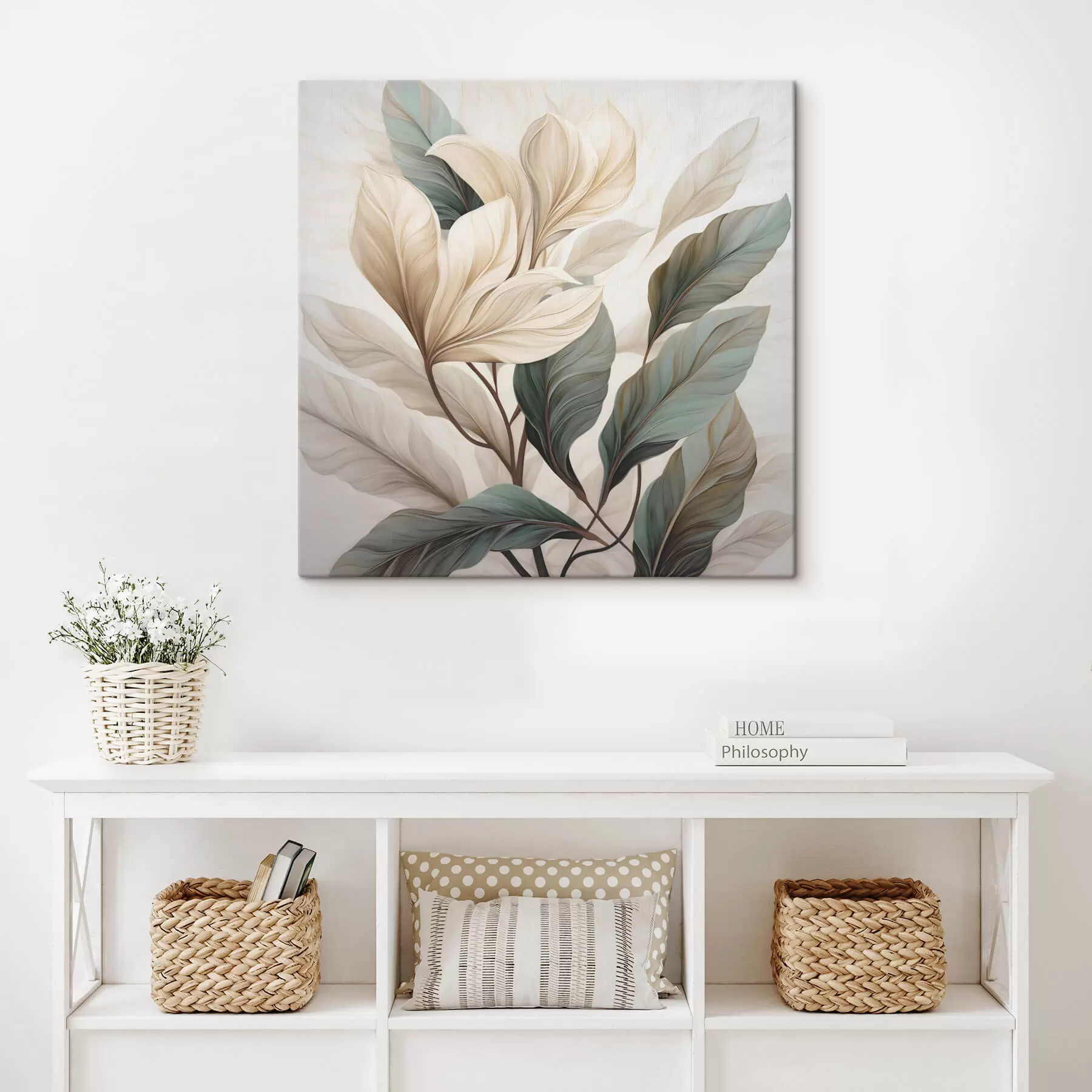 Wandbilder Blumen mit Blättern s47668