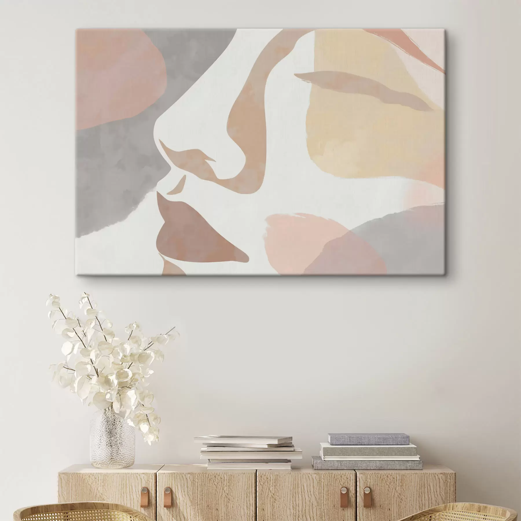 Wandbilder Abstraktes minimalistisches Gesicht s47777