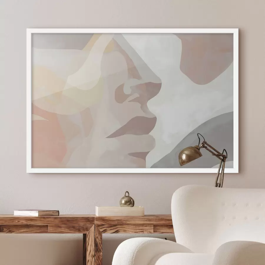 Fototapete Abstraktes minimalistisches Gesicht f47774