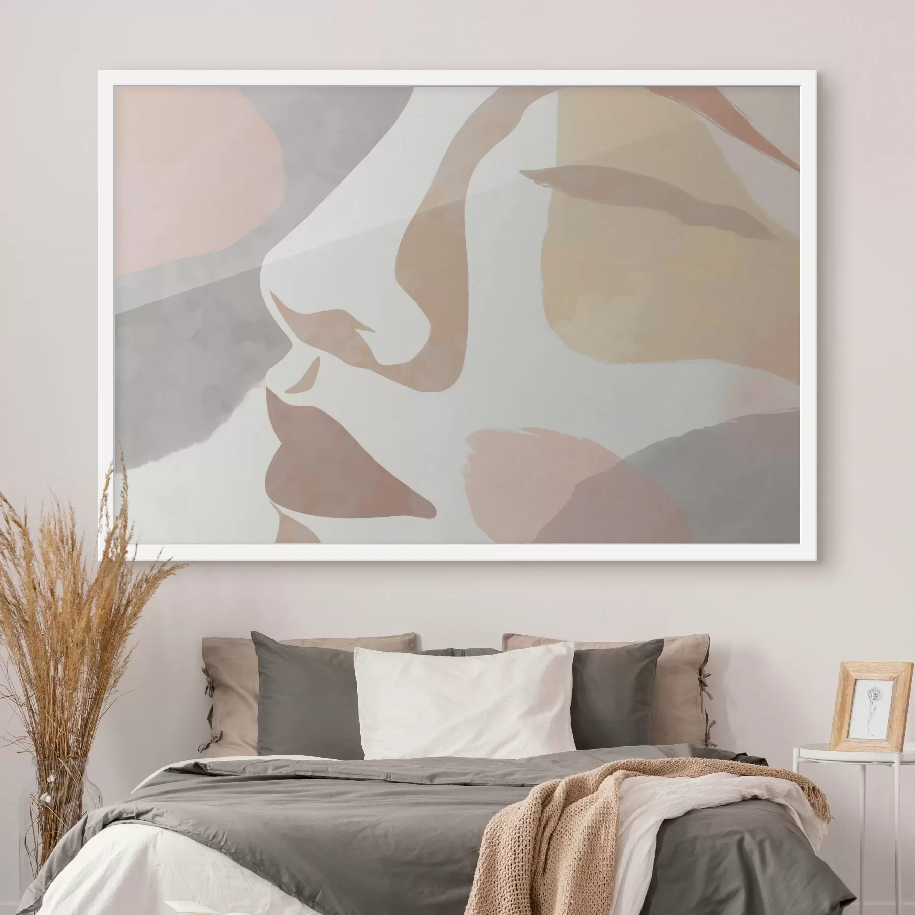 Fototapete Abstraktes minimalistisches Gesicht f47777