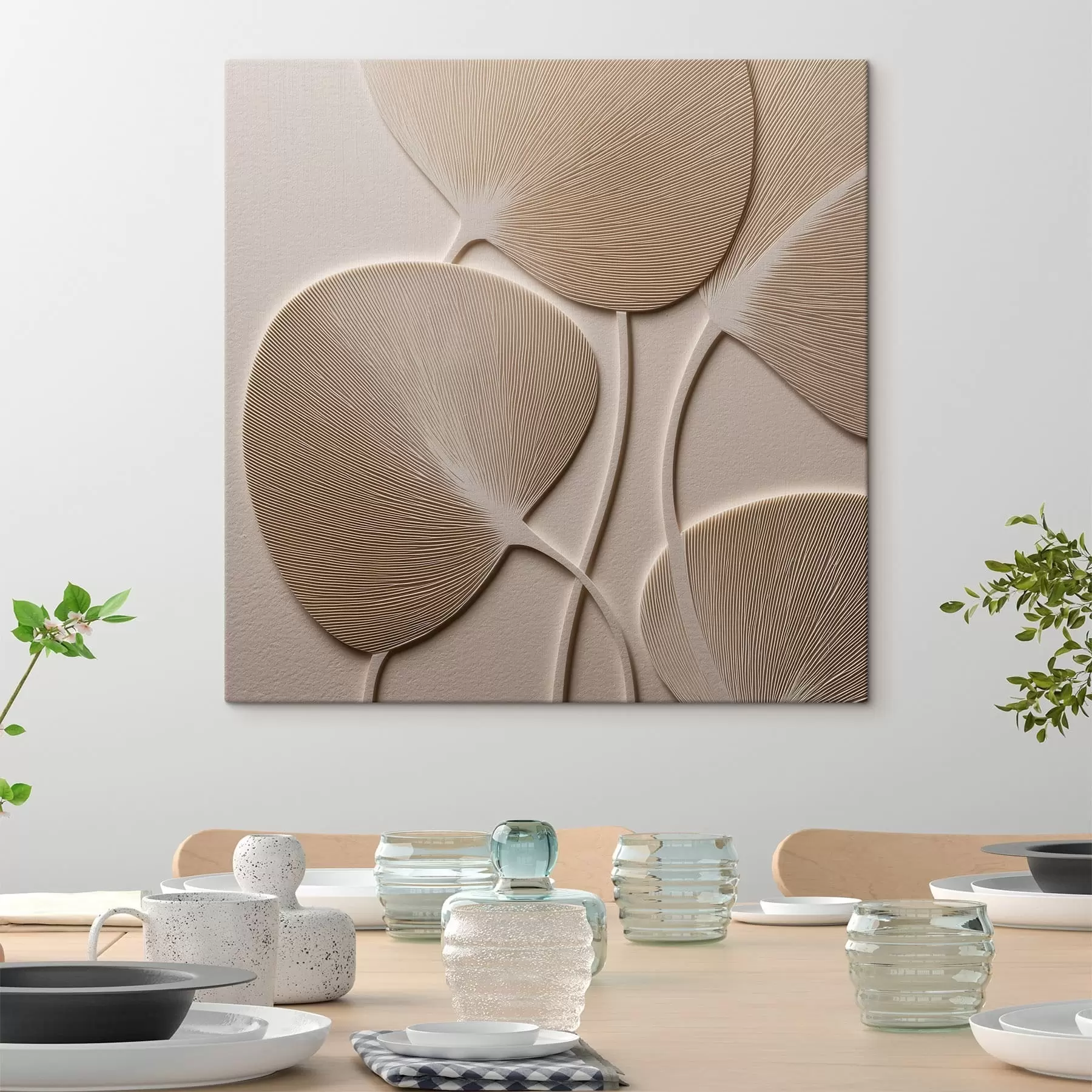 Wandbilder Abstrakt mit Blättern s47795