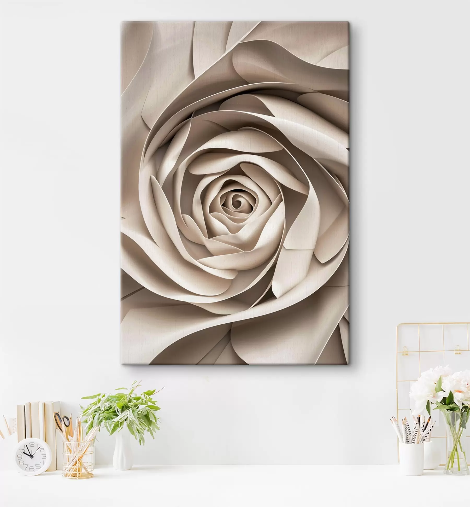 Wandbilder Große abstrakte Rose s47825