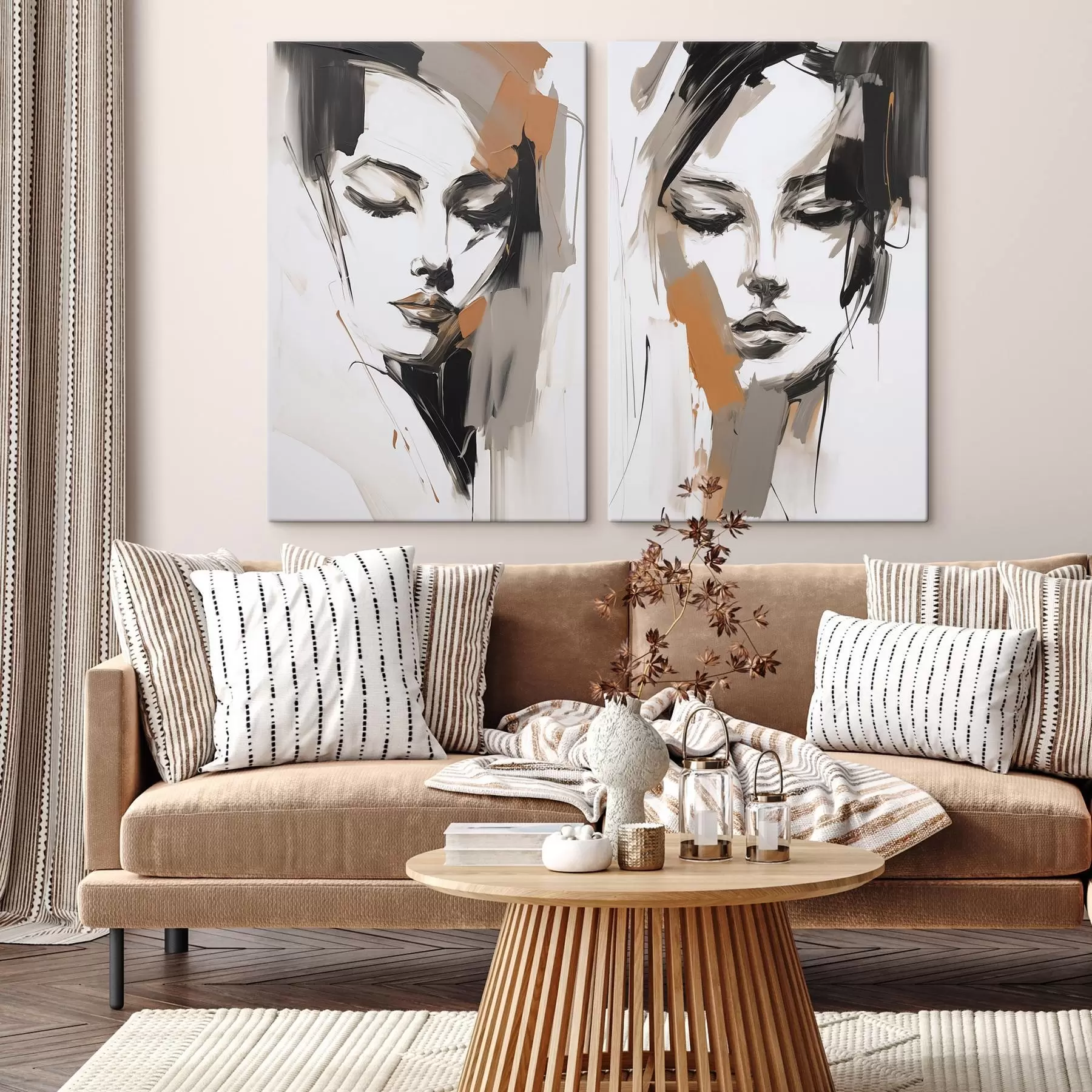 Wandbilder Abstraktes Porträt eines Mädchens m30004