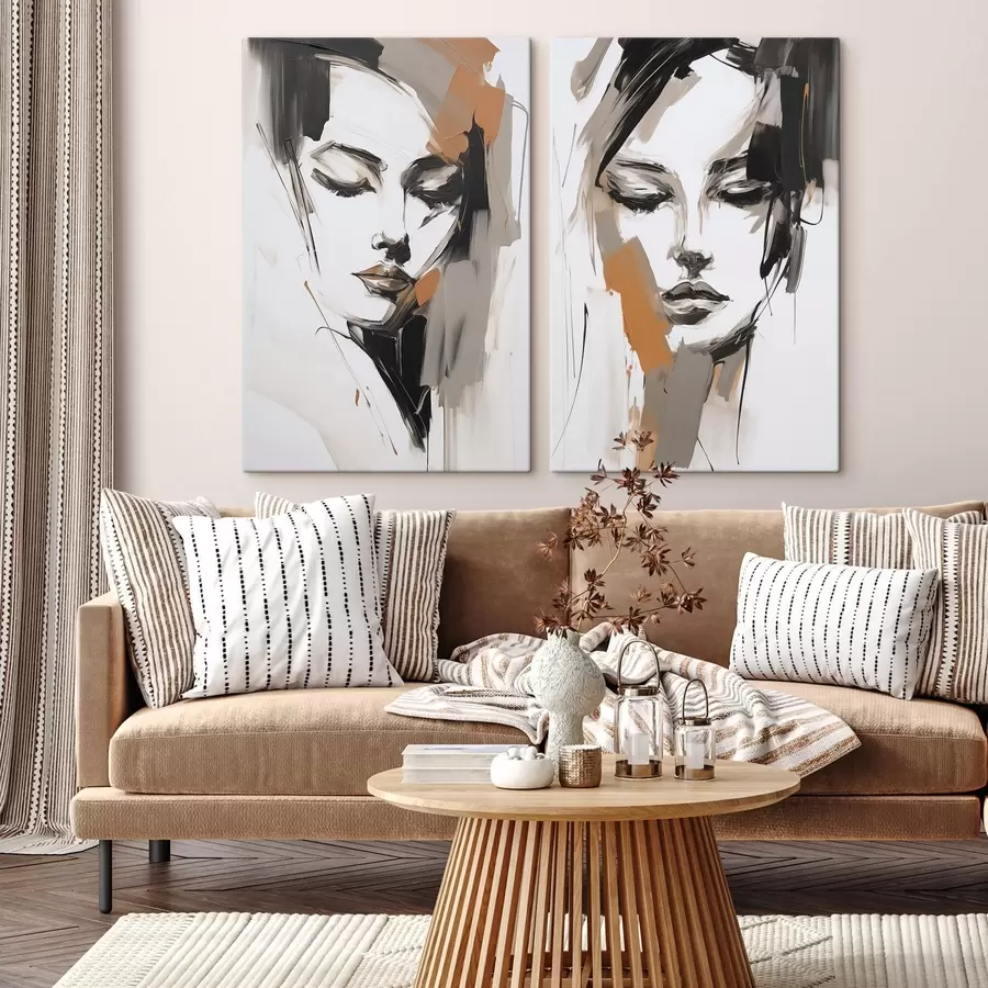 Wandbilder Abstraktes Porträt eines Mädchens m30004