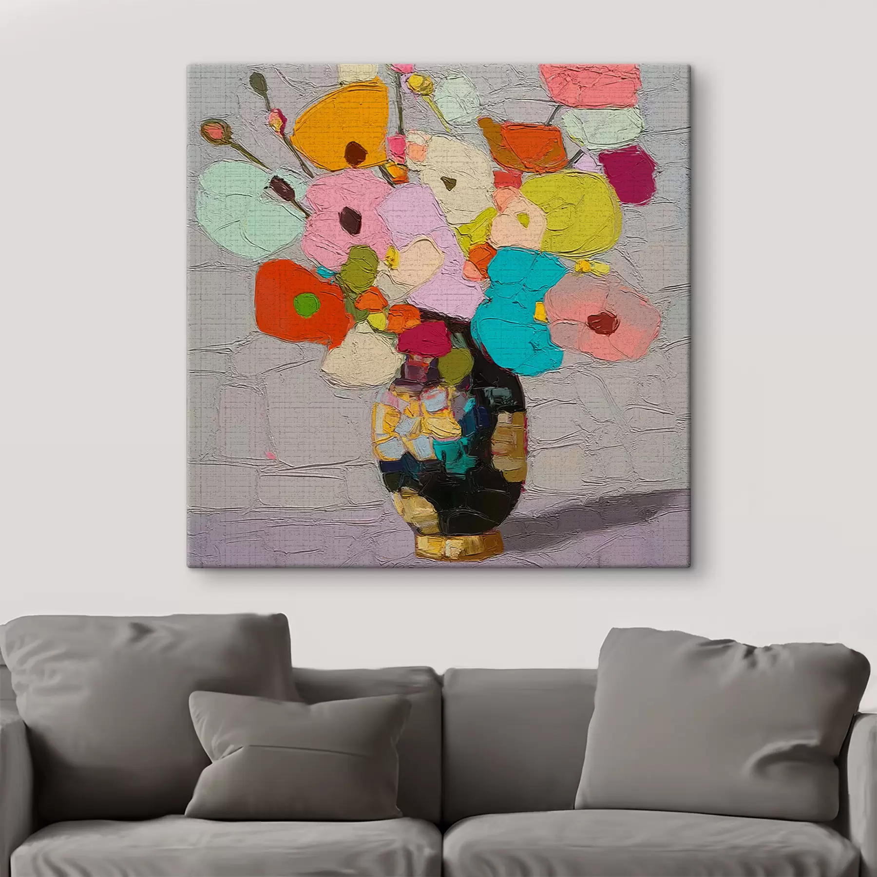 Wandbilder Blumenarrangement in einer Vase s47827