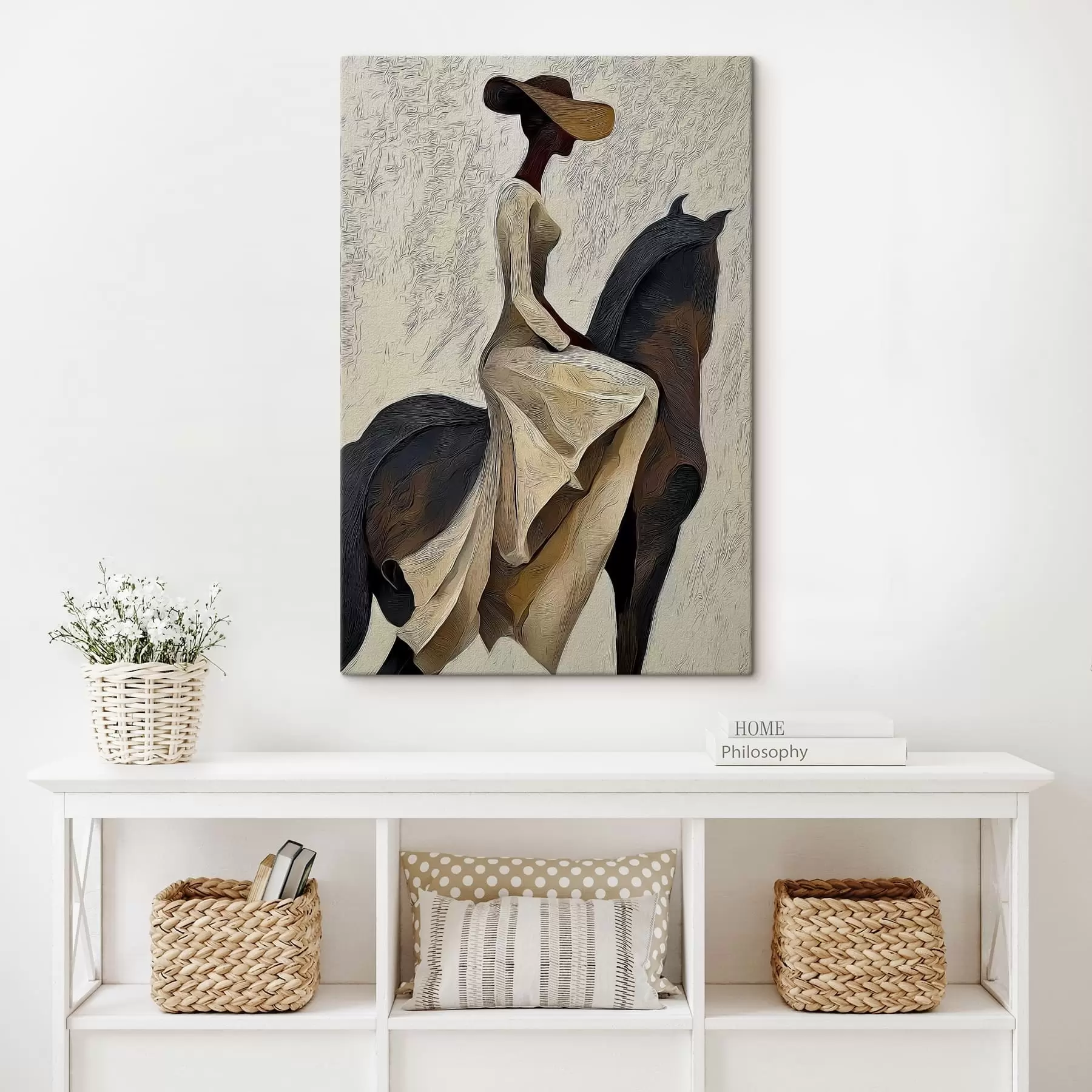 Wandbilder Frau auf einem Pferd s47844