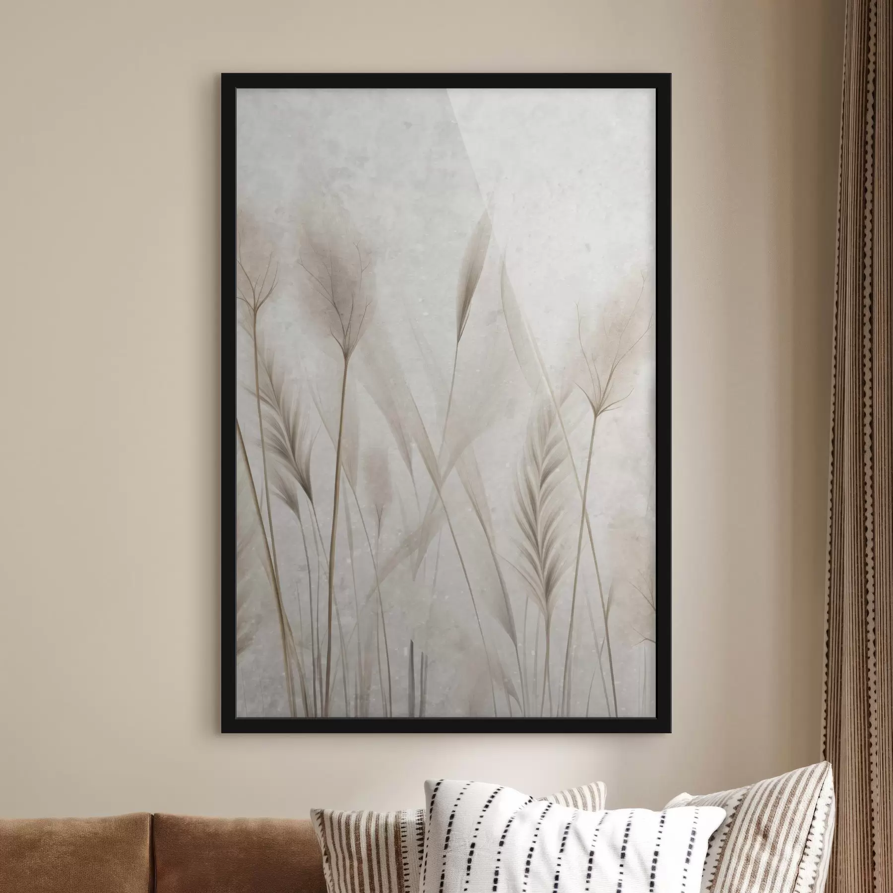 Fototapete Zartes Gras auf einem gealterten Hintergrund f47853