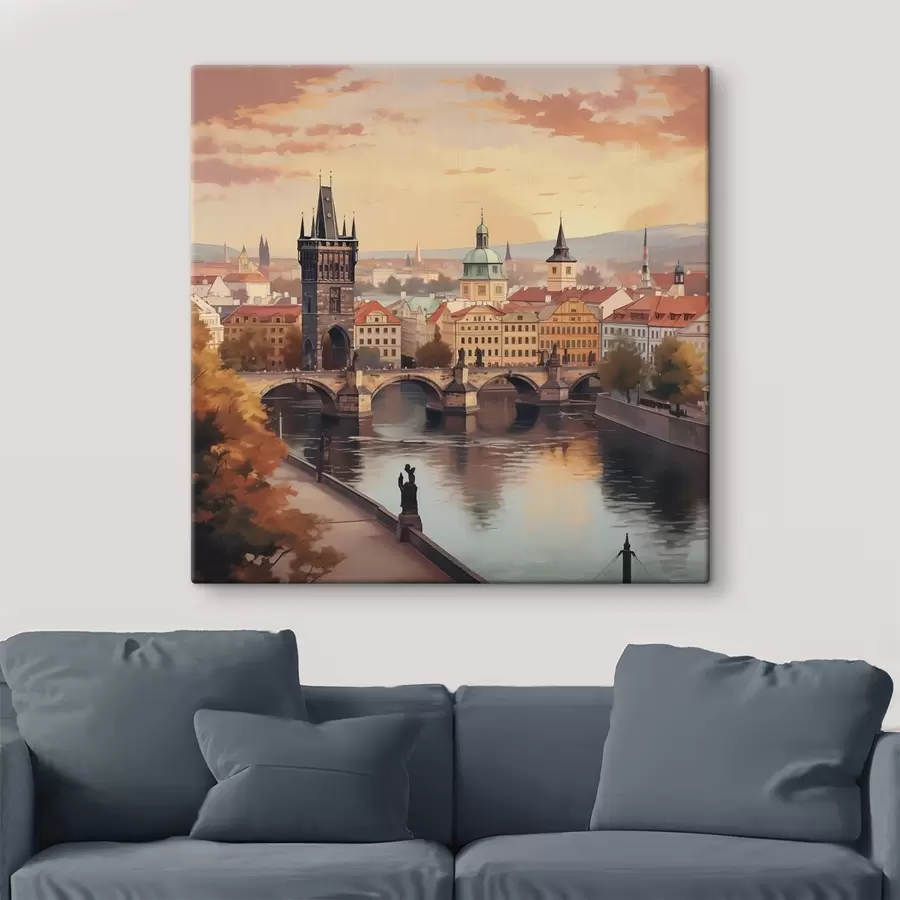 Wandbilder Blick auf Prag, Tschechische Republik s47897