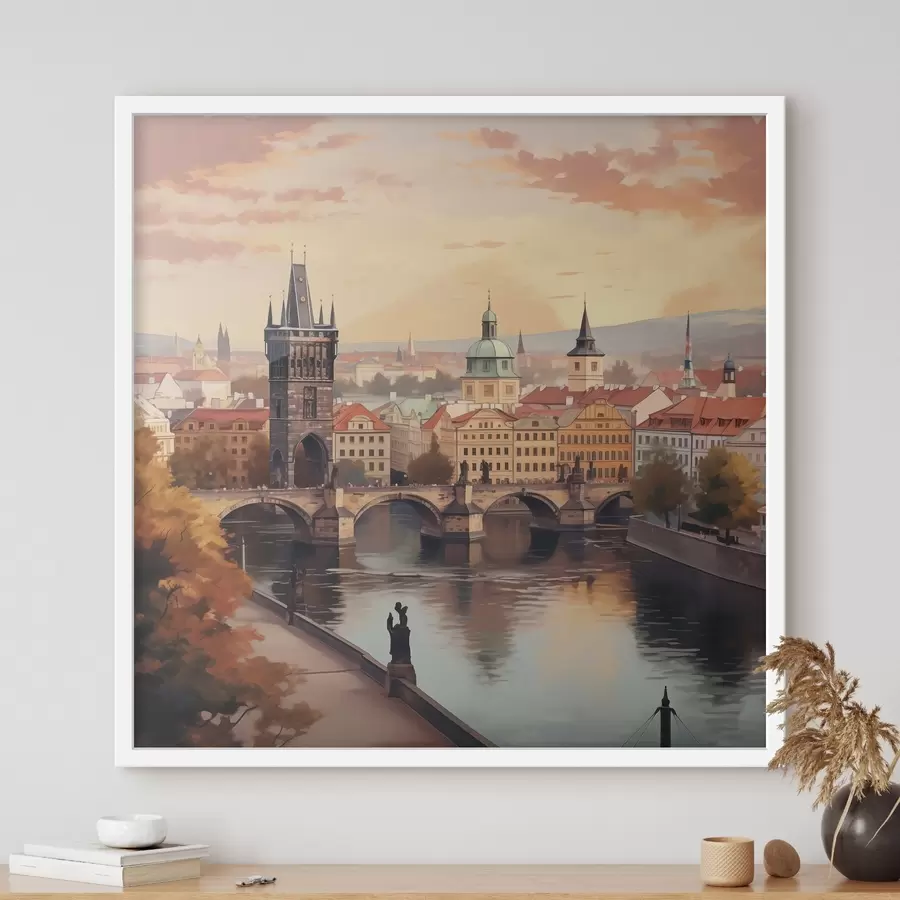 Fototapete Blick auf Prag, Tschechische Republik f47897