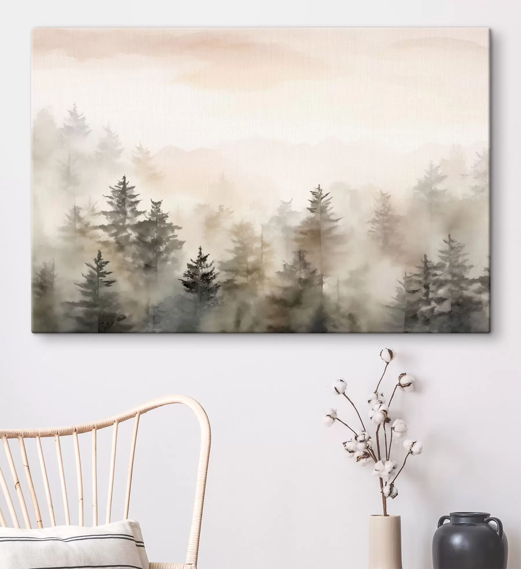 Wandbilder Aquarellwald, Imitation s47885