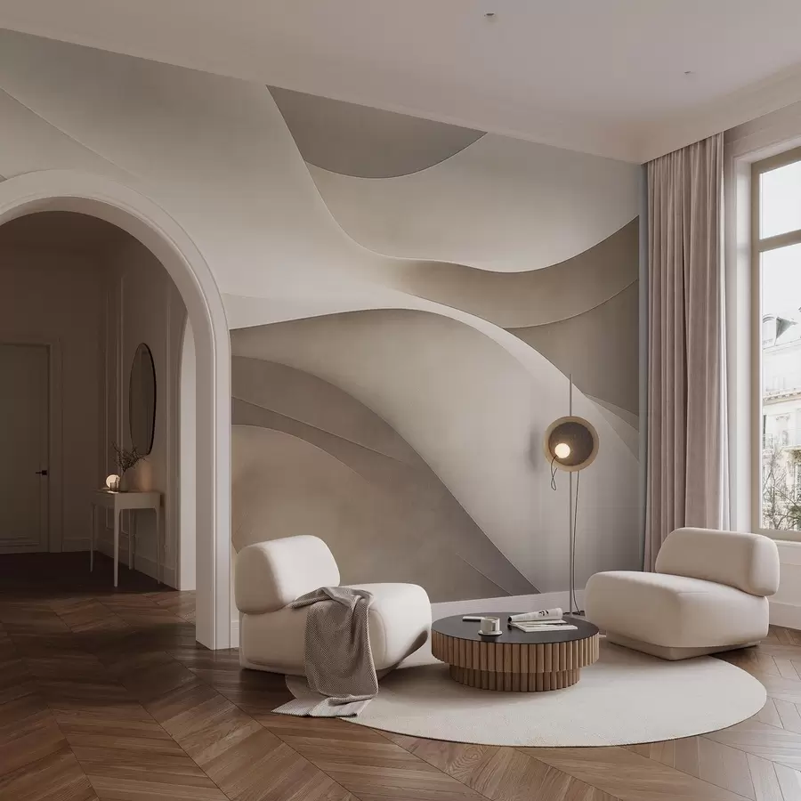 Fototapete Abstrakte Wand, Wellen w09694