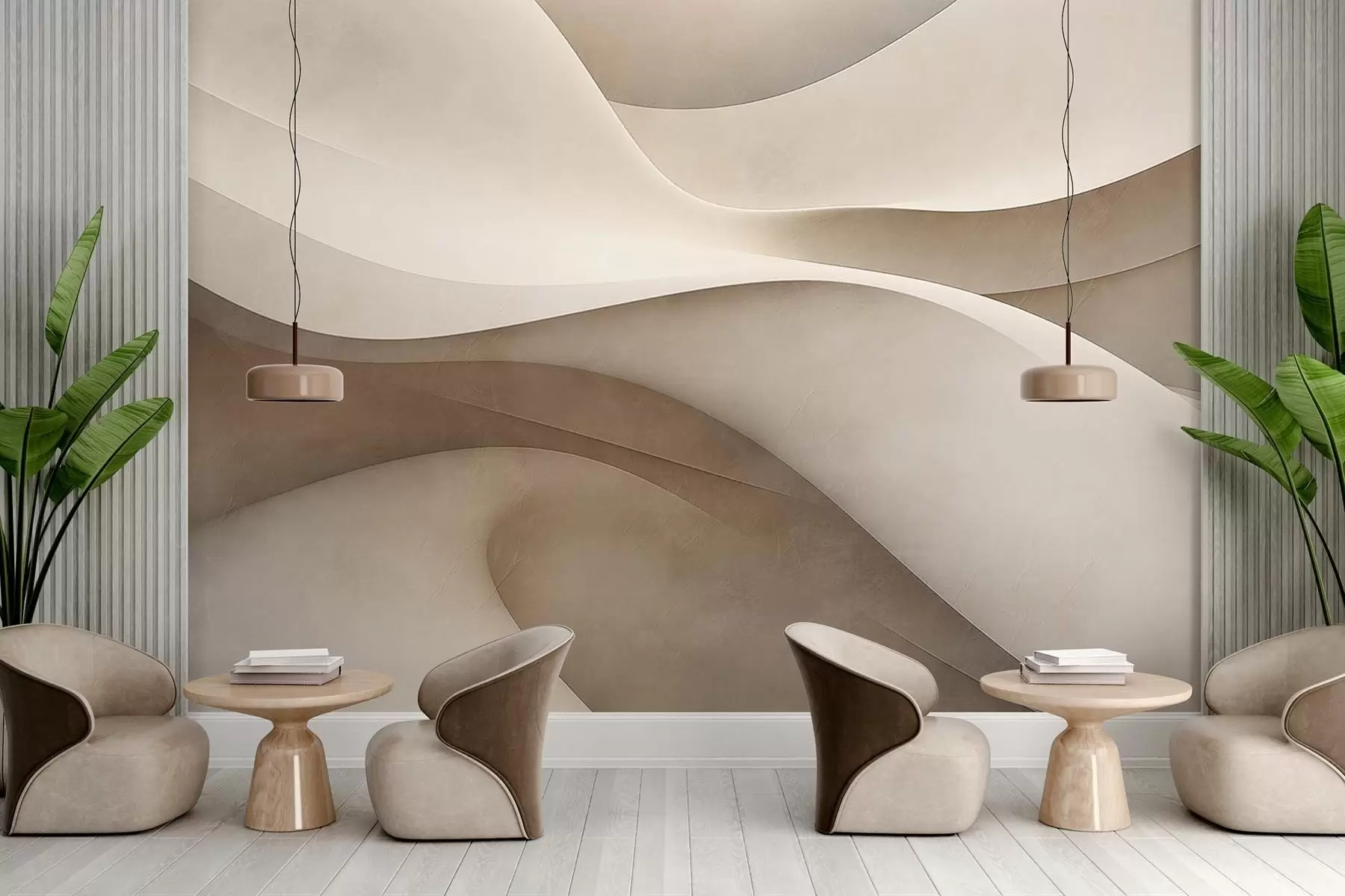 Fototapete Abstrakte Wand, Wellen w09694