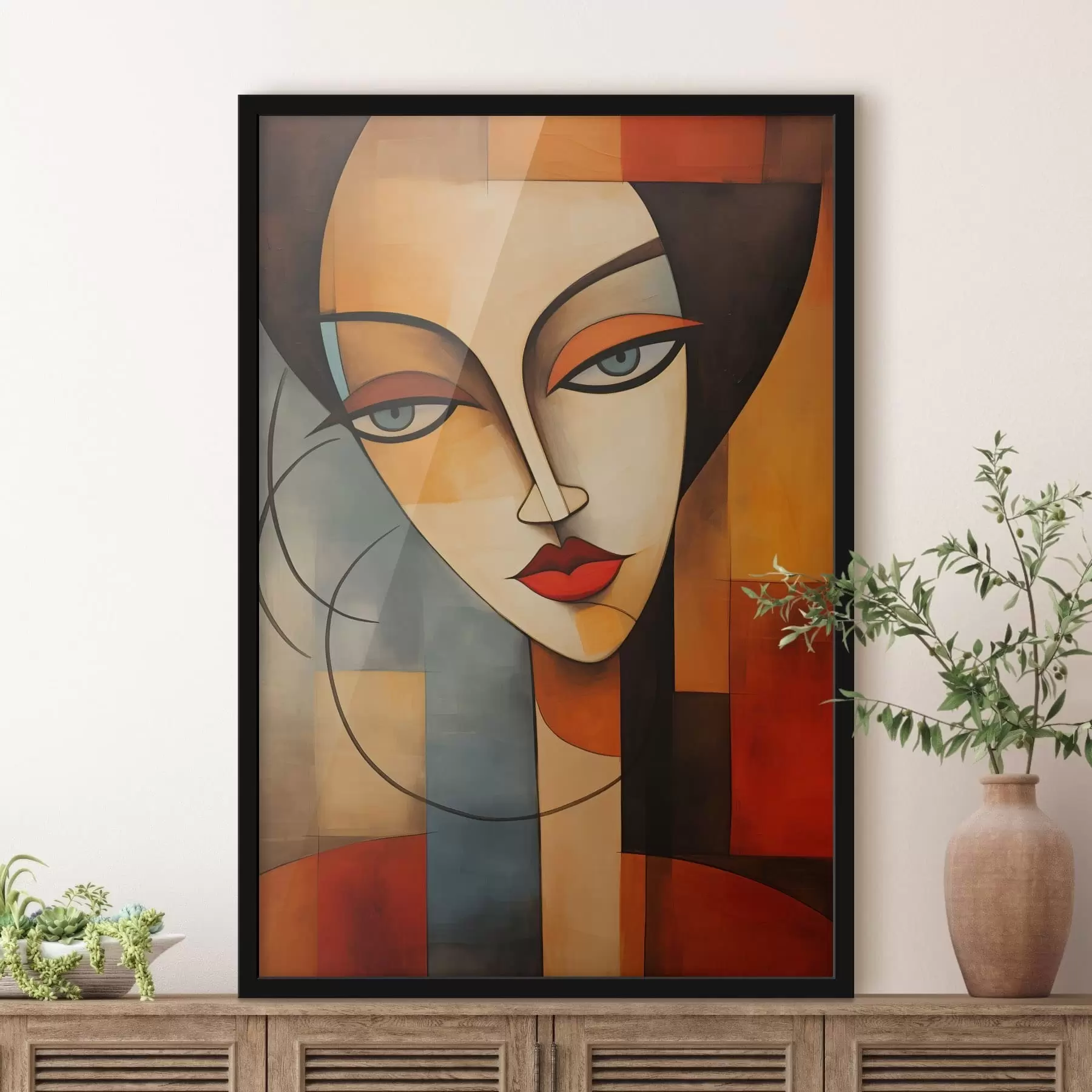 Fototapete Abstraktes Frauenporträt f47907