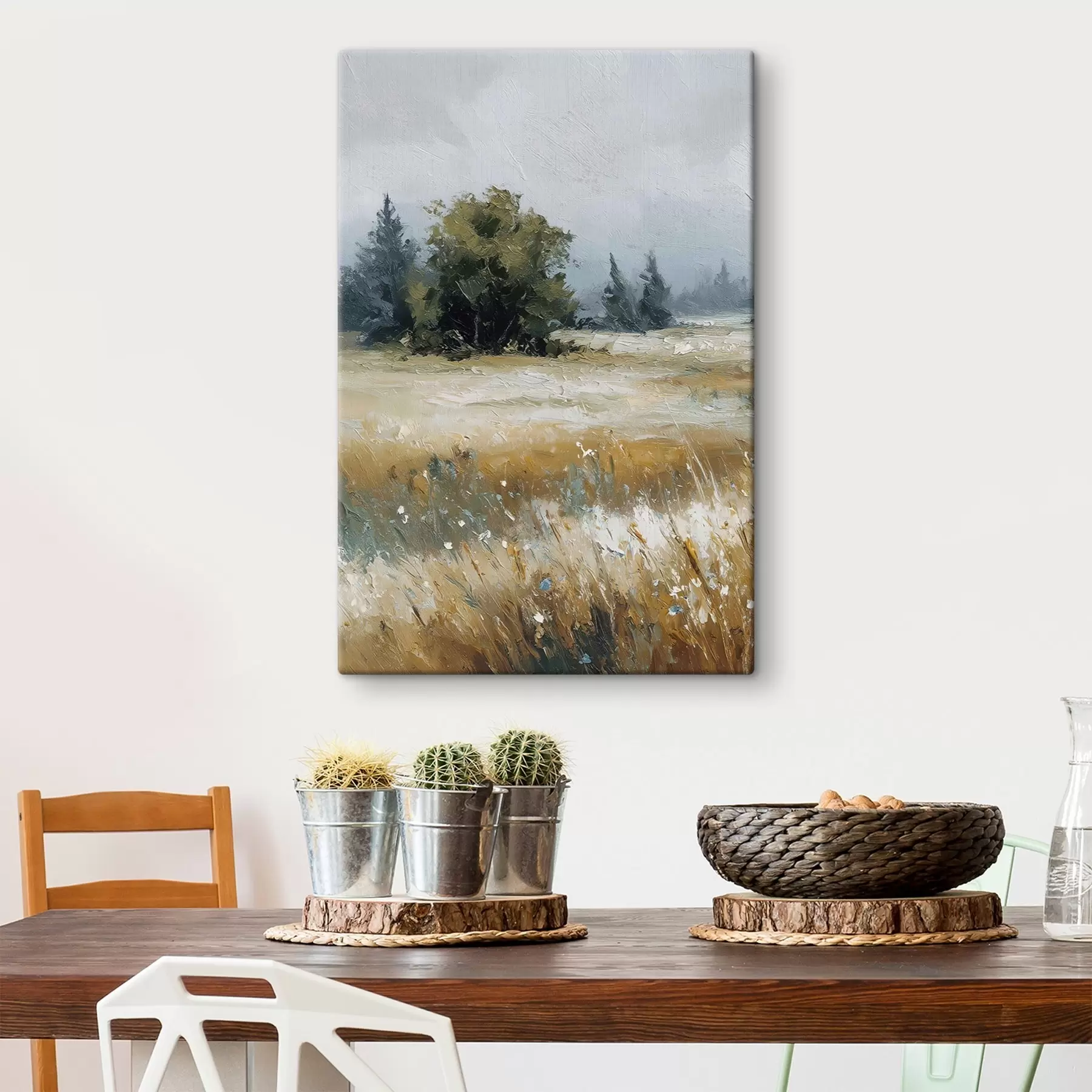 Wandbilder Feldpflanzen, Ölgemälde-Imitation s48009