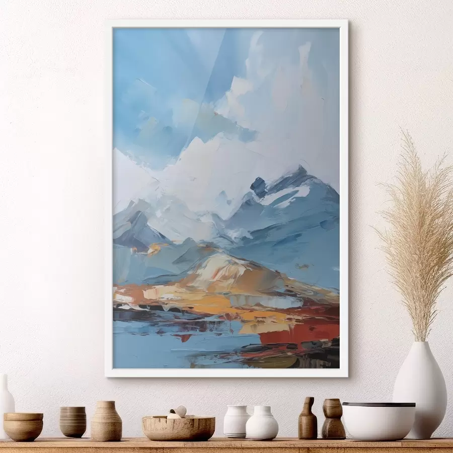 Fototapete Berge Nachahmung Malerei f48045