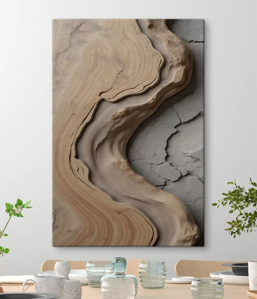 Wandbilder Holz und Beton, Imitation s48105