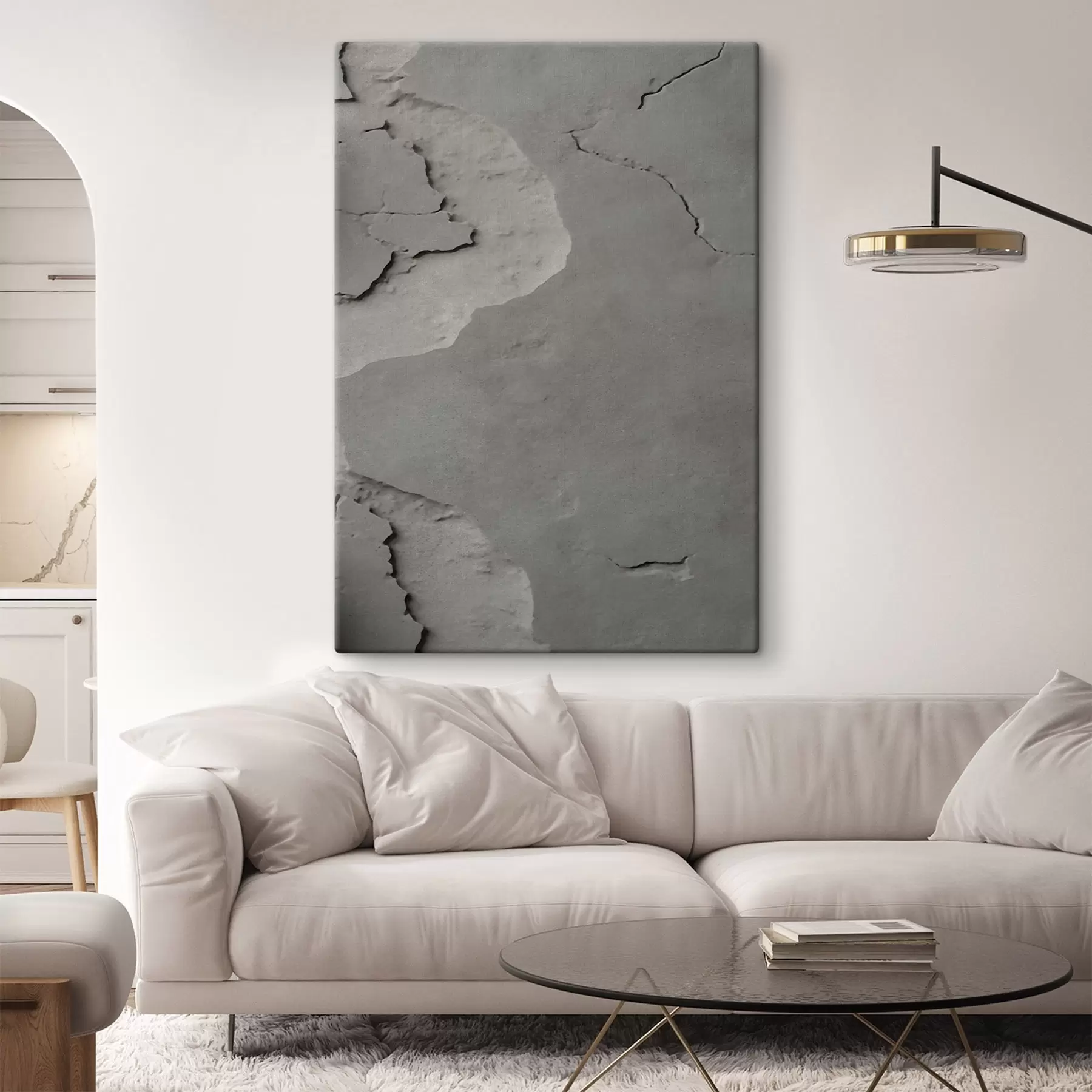 Wandbilder Grauer Beton, Imitation s48106