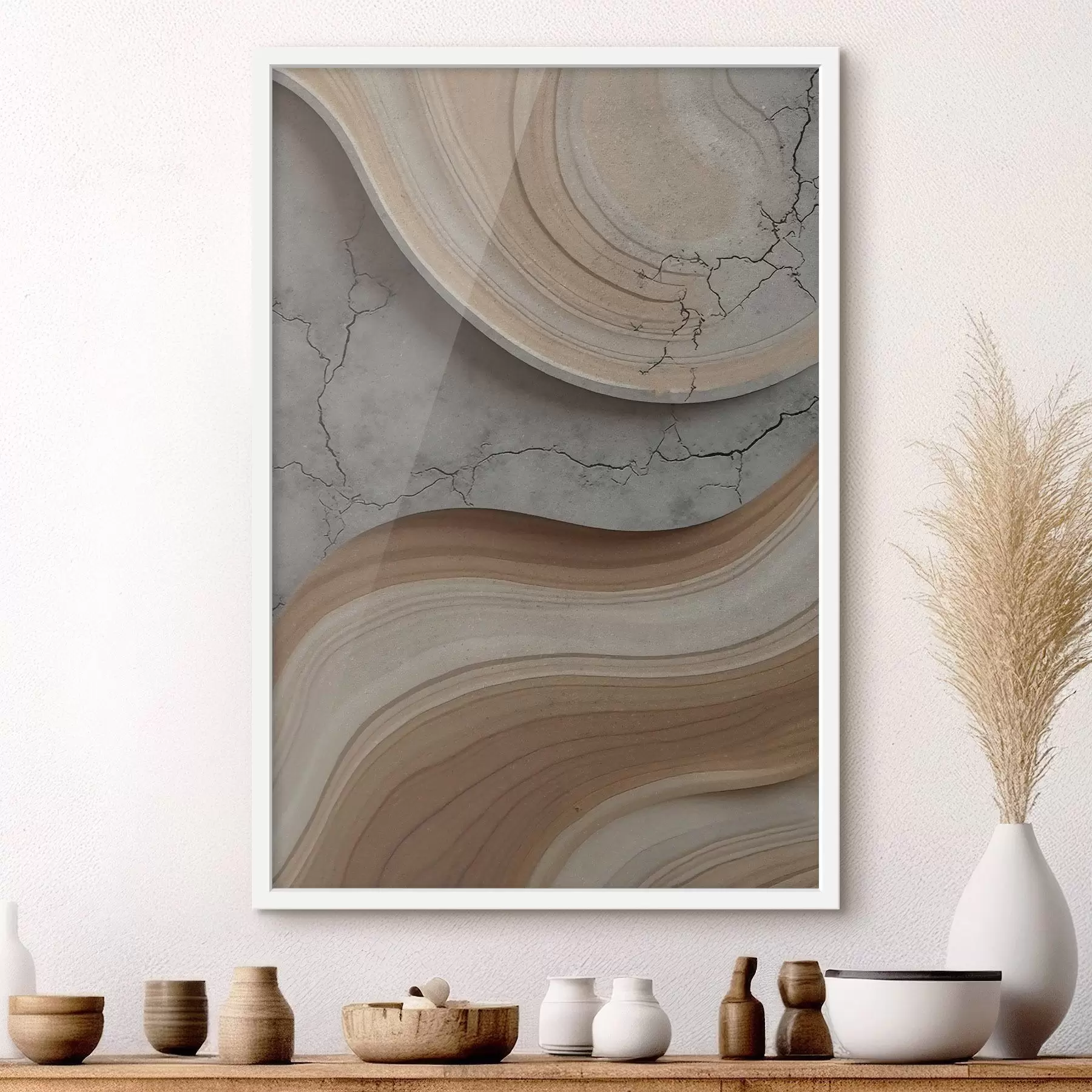 Fototapete Holz und heller Marmor, Imitation f48103