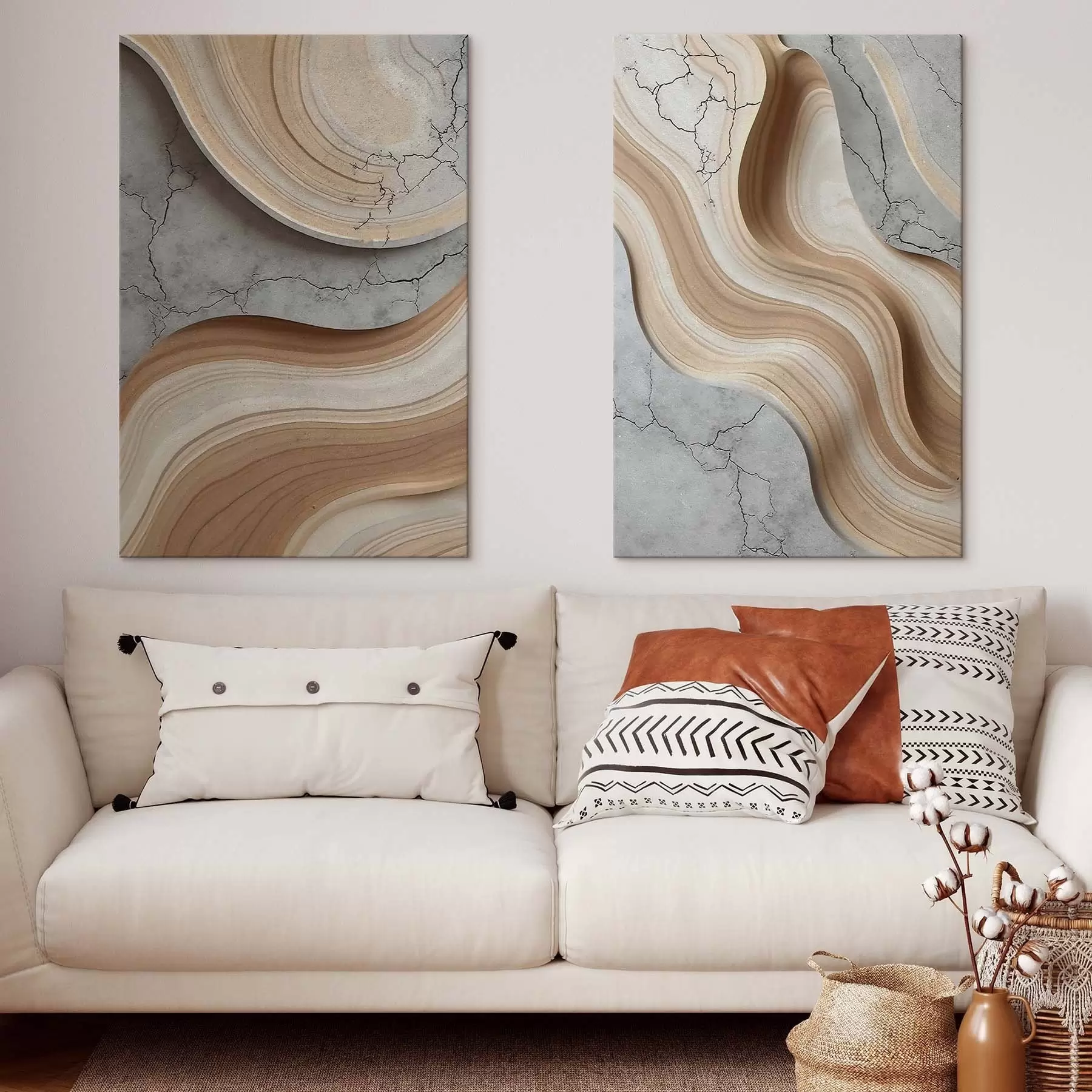 Wandbilder Holz und Beton, Imitation m30078