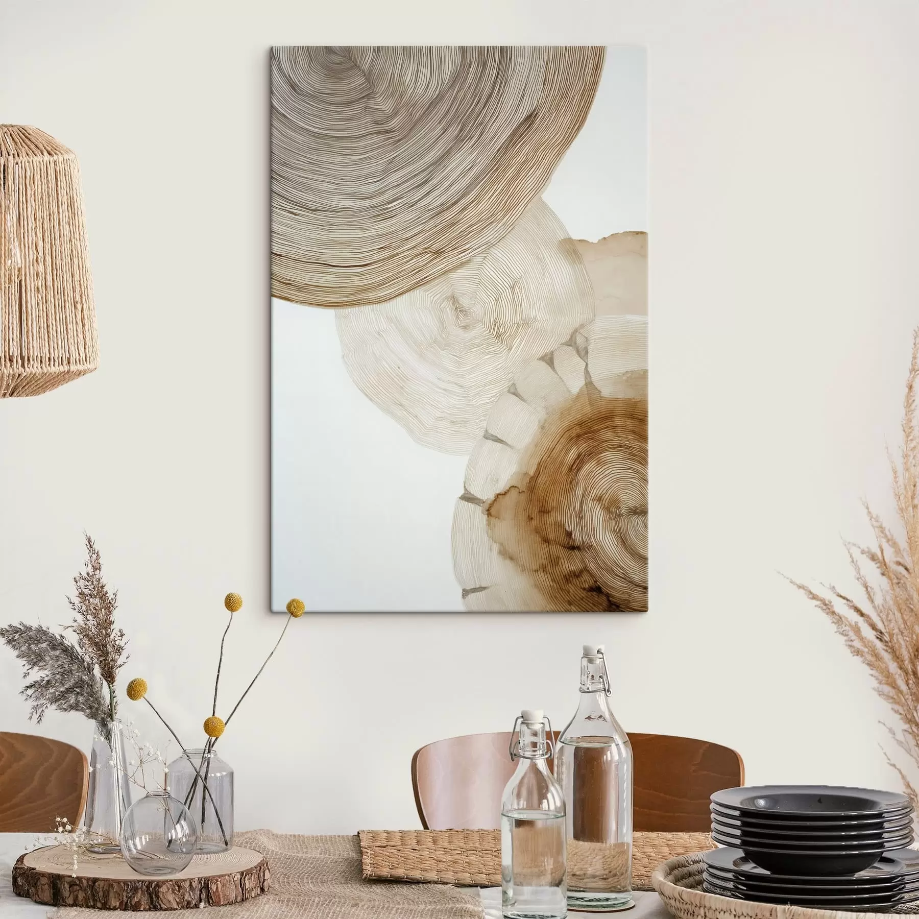 Wandbilder abstrakte jährliche Baumringe s47933