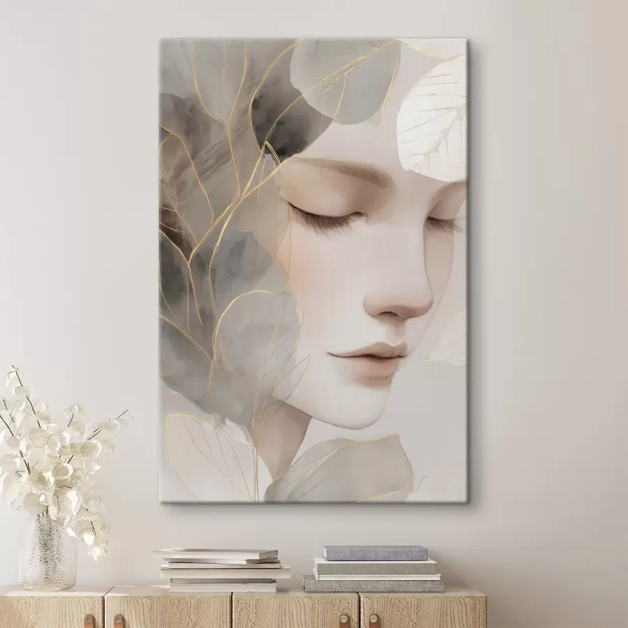 Wandbilder Mädchen im Laub s47937