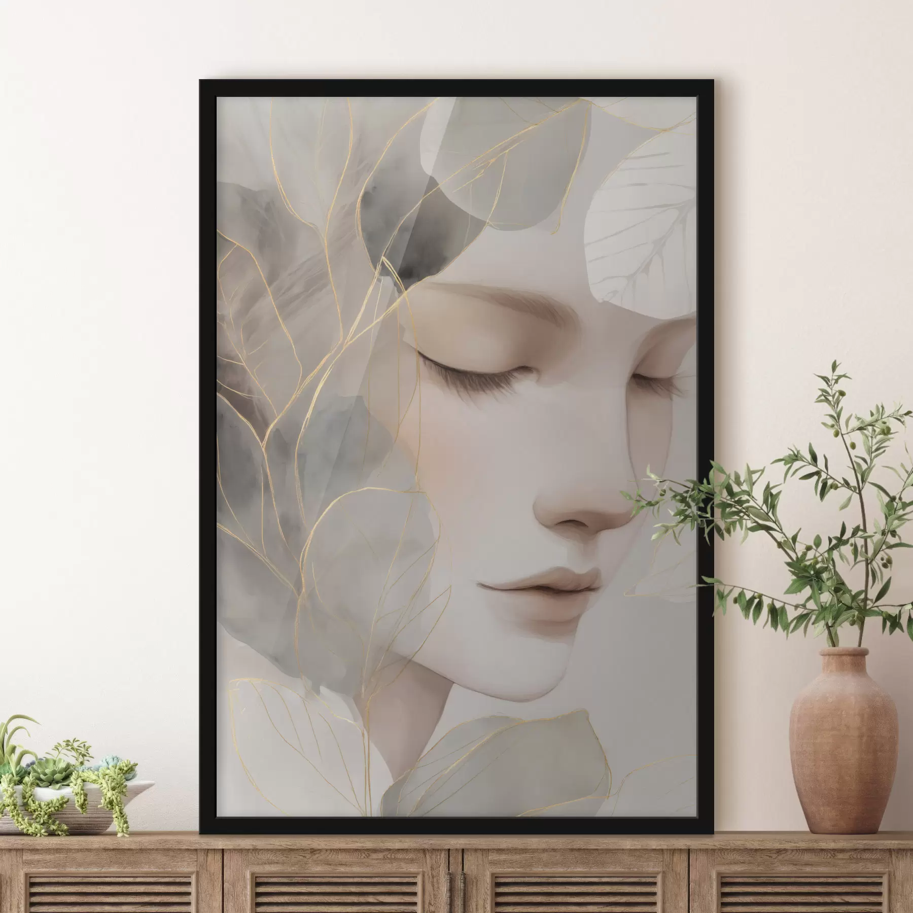 Fototapete Mädchen im Laub f47937