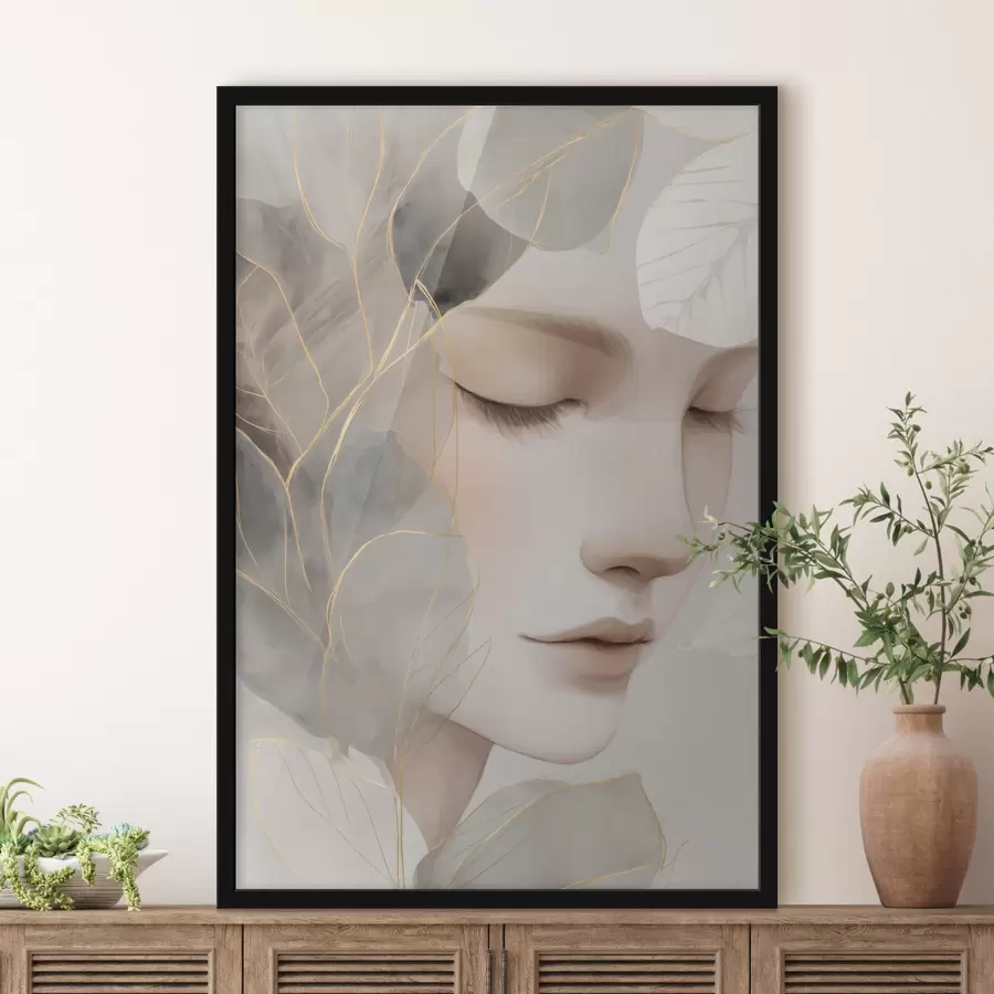 Fototapete Mädchen im Laub f47937