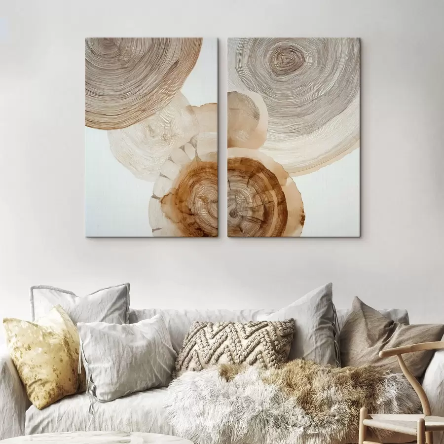 Wandbilder abstrakte jährliche Baumringe m30089