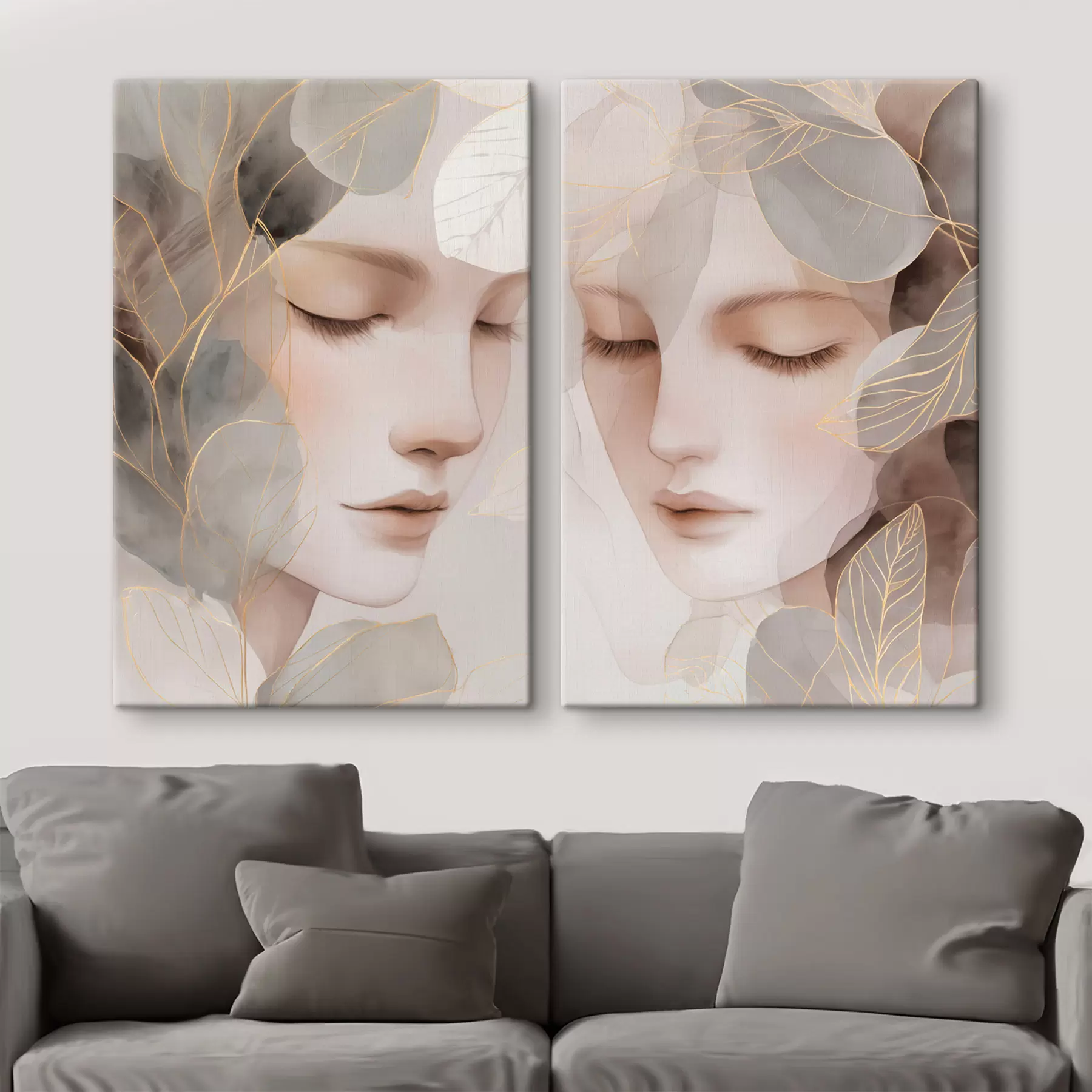 Wandbilder Mädchen im Laub m30091